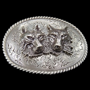 Wolf Belt Buckle Animal Romulus Remus Wolves