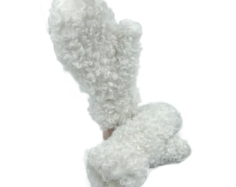 Women Soft Plush Warm Gloves Winter Fluffy Over Sizerd Mittens Mitts Faux Fur