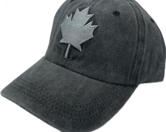 Canada Canadian Embroidered Maple Leaf Baseball Grey Caps Hat