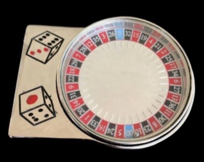 Spinning Roulette Wheel Casino Las Vegas Gambling Gambler Belt Buckle Buckles
