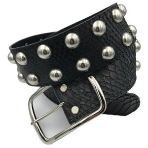 Studded Snakeskin Belt - Etsy