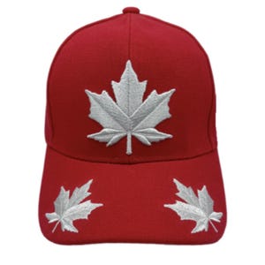 Canada Canadian Flag Maple Leaf Embroidered Baseball Cap Hat Casquette