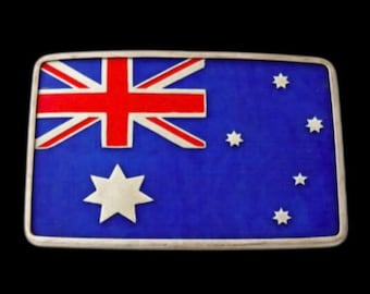 Australian Flag Belt Buckle Australia Aussie Down Under