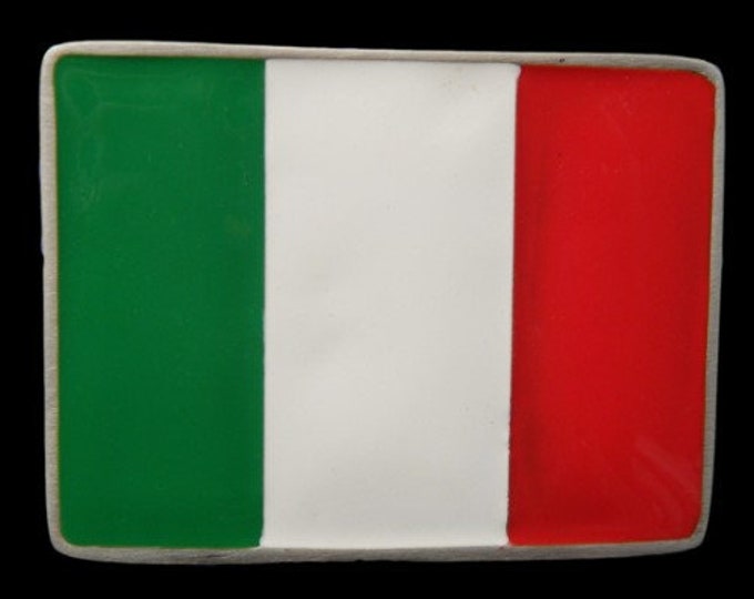 Belt Buckle Italian Flag Italy Italia Soccer Game Sport Buckles