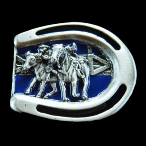 Hufeisen Lucky Rodeo Westernpferd Gürtelschnalle