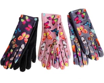 Women's Winter Warm Fashion Gloves With Butterflies Butterfly