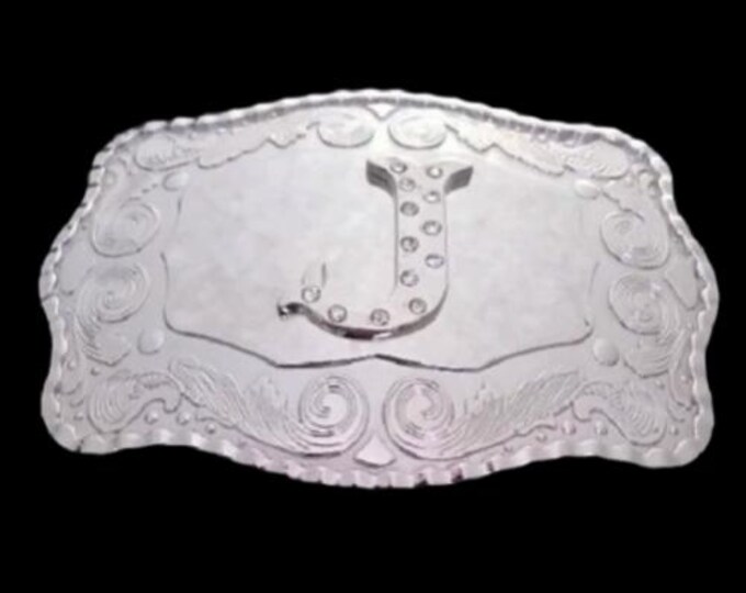 Letter J Initial Monogram Name Initials Letters Alphabet Big Belt Buckle Buckles