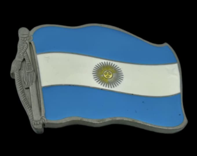 Argentina Flag Belt Buckle Bottle Opener Argentinian Soccer Fans