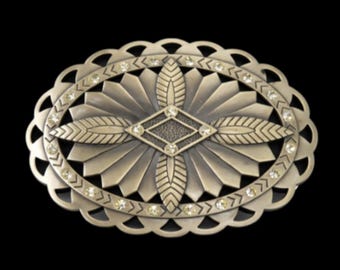 Western Cowgirls Rodeo Flower Belt Buckle Buckles