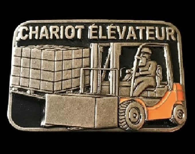 Chariot Elevateur French Forklift Operator Occupation Profession Belt Buckle Buckles