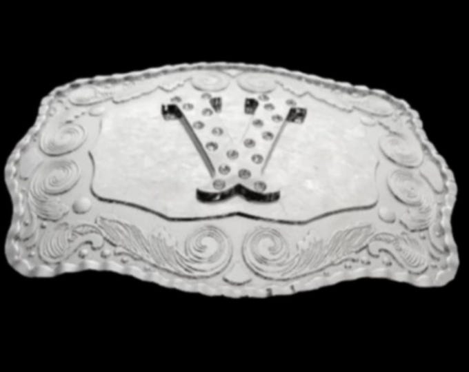 Letter V Initial Monogram Name Initials Letters Alphabet Big Belt Buckle Buckle