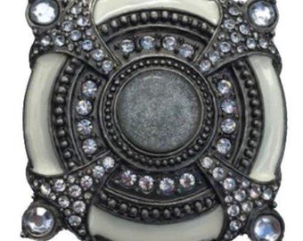 White Stone Rhinestones Women's Fashion Unique Belt Buckle Buckles