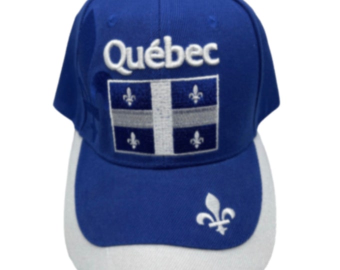 Quebec Flag Hat Cap Baseball Fleur De Lys Lis Casquette