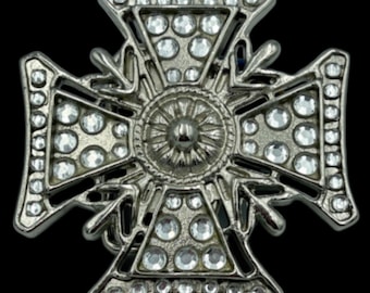 Rhinestones Religious Cross Cool Belt Buckle