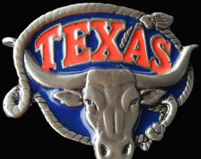 Texas Longhorn Rodeo Western Belt Buckle