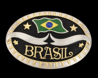 Brazilian Flag Belt Buckle Brazil Rio Brasil National Flags Belt Buckle