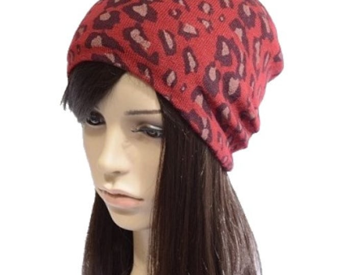 Wild Animal Print Leopard Beanie Knit Hat