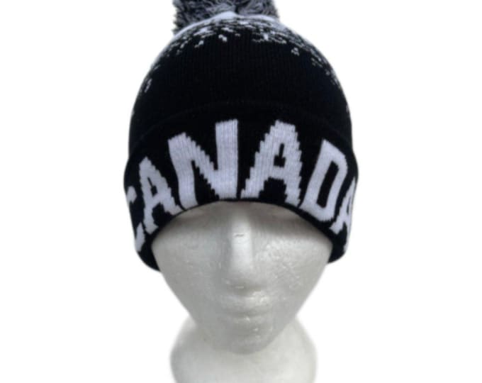 Canada Beanie Cap Plain Knit Ski Hat Cuff Winter Solid Warm Women Hats