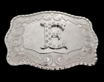 Letter E Initial Monogram Name Initials Letters Alphabet Belt Buckles