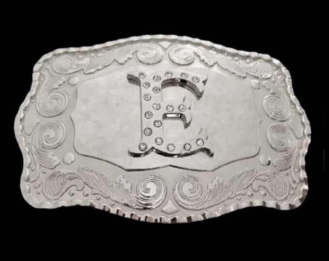 Letter E Initial Monogram Name Initials Letters Alphabet Belt Buckles
