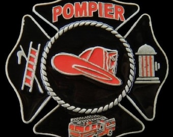Belt Buckle Pompier French Fireman Truck Firefighter Hat Firemen Belts & Buckles