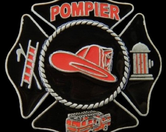 Belt Buckle Pompier French Fireman Truck Firefighter Hat Firemen Belts & Buckles
