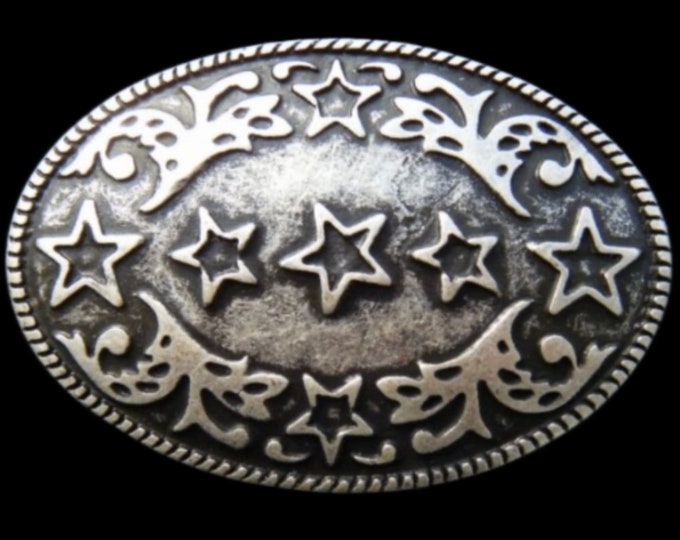 Belt Buckle Five Star Style Antique Flower 5 Stars Western Belts Buckles