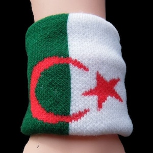 Bandera de ArgeliaMuñequera de tenis Argelia Algérie Drapeau Juego de 2