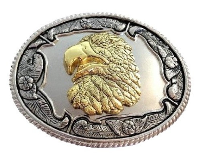 Eagle Head Belt Buckle Golden Eagles Heads Western Belts & Buckles