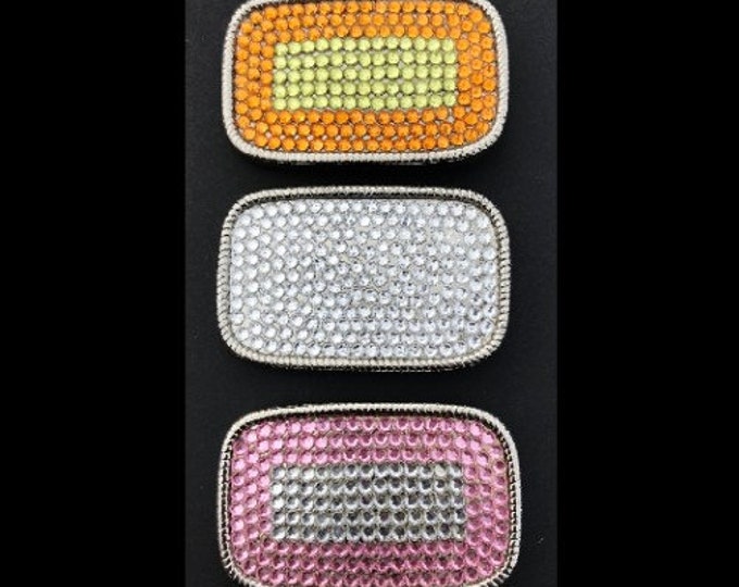 Set of 3 Rhinestone Belt Buckles Cool Rhinestones Belt Buckle