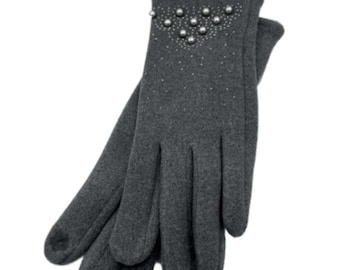Women's Touchscreen Winter Fashion Studded Gloves
