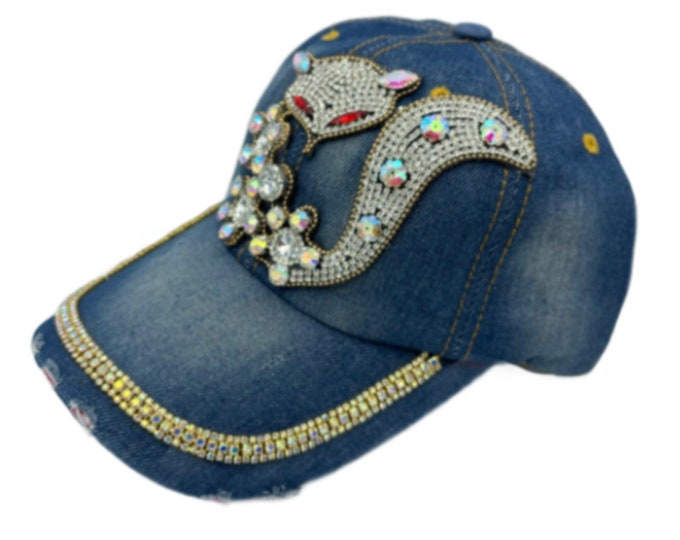 Bling Rhinestone Fox Women's Baseball Cap Outdoor Sun Hat