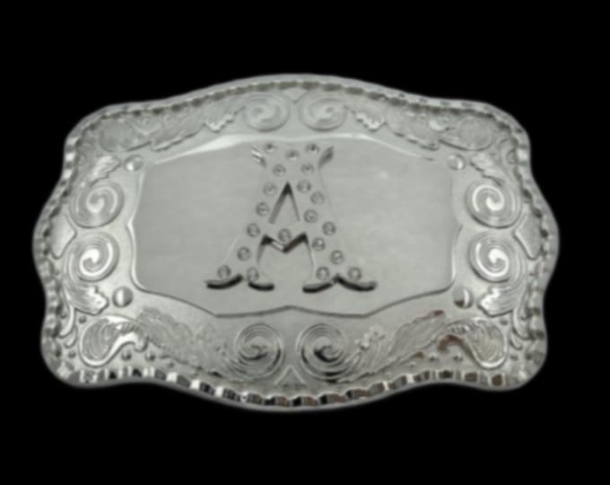 Letter A Initial Monogram Name Initials Letters Alphabet Belt Buckle Buckles