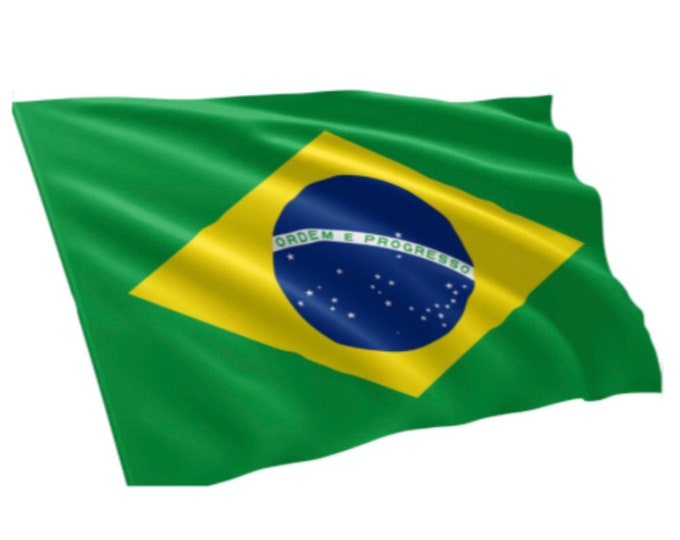 Brazil National Brazilian Pole Waving Flag Soccer Brasil