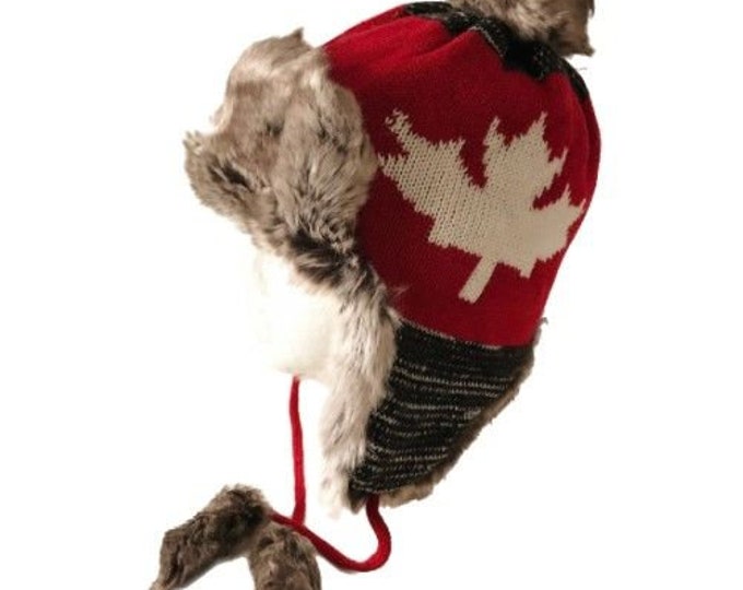 Canada Hat Faux Fur Fashion Canadian Winter Ski Aviator Ear Flaps Hats