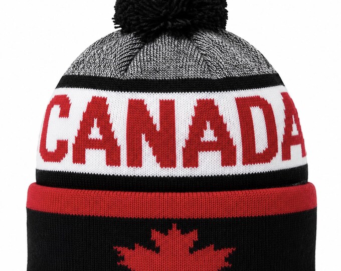 Canada Canadian Red Maple Leaf Unisex Knitted Winter Beanie Hat