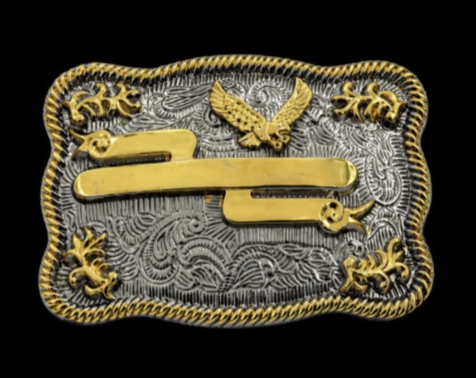 Belt Buckle Western Eagle Cowboy Engravable Big Buckles