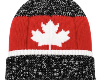 Canada Canadian Flag Mapleleafs Gray Unisex Ski Hat Beanie Hats