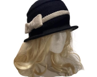 Women's 1920s Winter 100% Wool Cap Beret Beanie Cloche Church Gatsby Fashion Hat