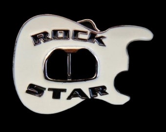 Guitar Rock Star Beer Bottle Opener Belt Buckle Buckles