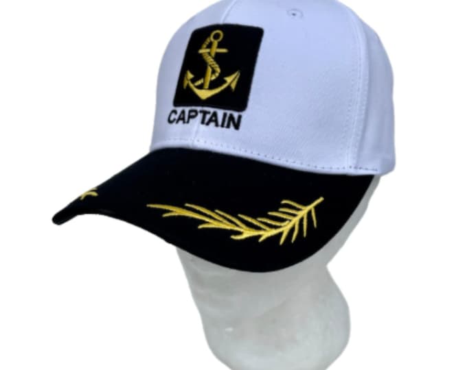 Boat Captain Cap Adult Navy Cap Yacht Ship Admiral Hat Costume Party White