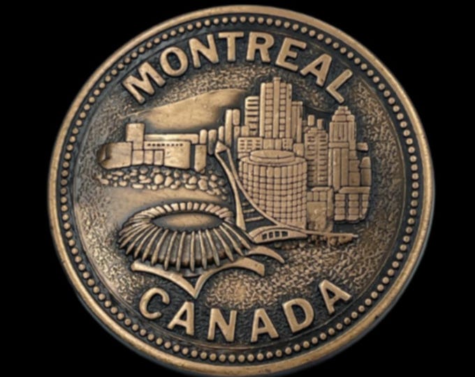 Belt Buckle Montreal Canada Stadium 1976 Olympic Buckles