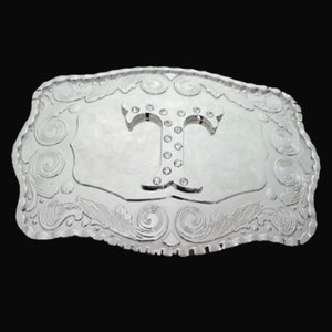 Letter T Initial Monogram Name Initials Letters Alphabet Big Belt Buckle Buckles