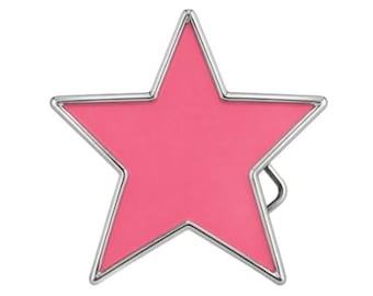 Star Pink Stars Socialist Rockstar Belt Buckles