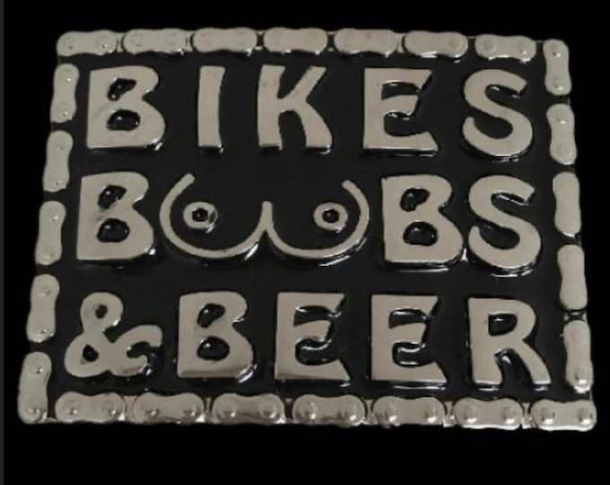 Belt Buckle Biker Bikes Boobs Beer Motorcycle Chain Biker's Belts Buckles