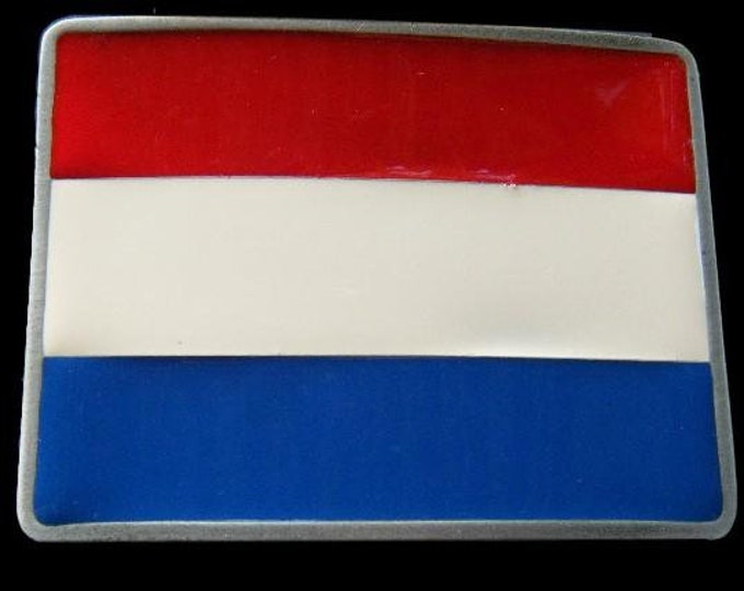 Netherlands Holland Amsterdam Dutch Flag Belt Buckle