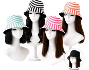 Women's Men's Bucket Reversible Hat Fishing Summer Sun Beach Cap