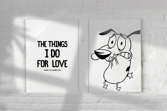 Courage the Cowardly Dog Cartoon Meme Funny Decoration - Etsy Courage the Cowardly Dog Cartoon Meme Funny Decoration - Etsy