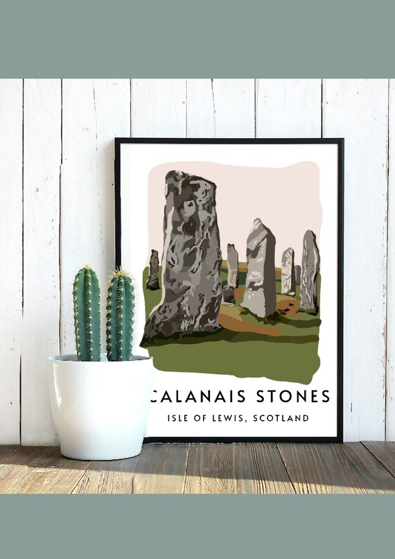 A4 eco diseñada a mano Bamboo Print CALANAIS STONES Craigh Na Dun