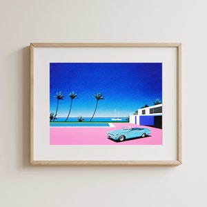 Hiroshi Nagai - Rosa Auffahrt - Art Print Poster